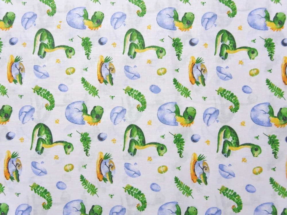 Bavlna biela "dinosaurus" 