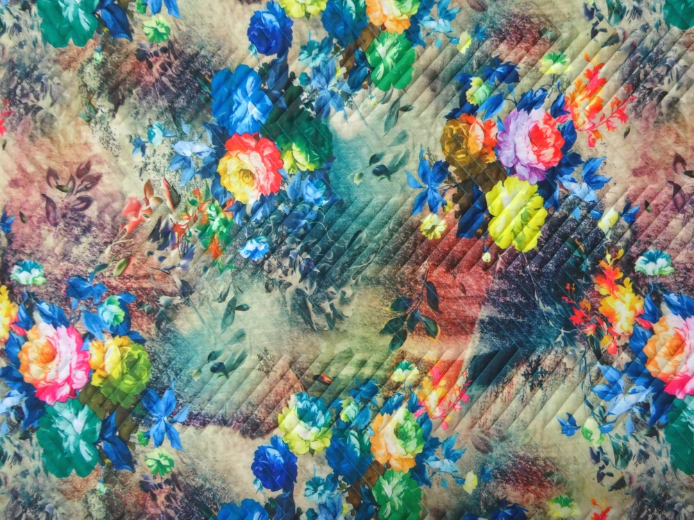 Úplet prešívaný farebný "lúka"