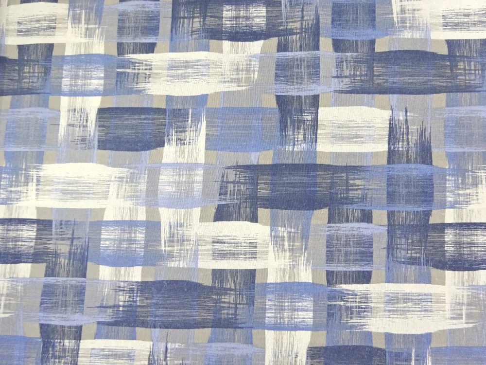 Poťahovka sivá "bielo-modrý vzor" 