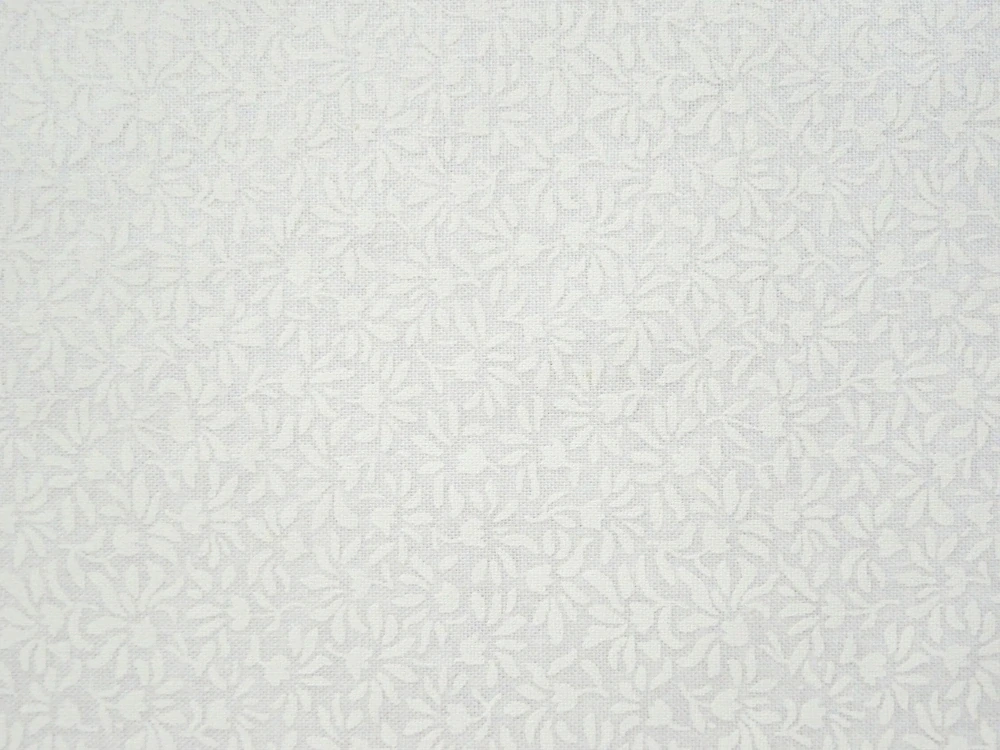 Bavlna biela "biele kvety"