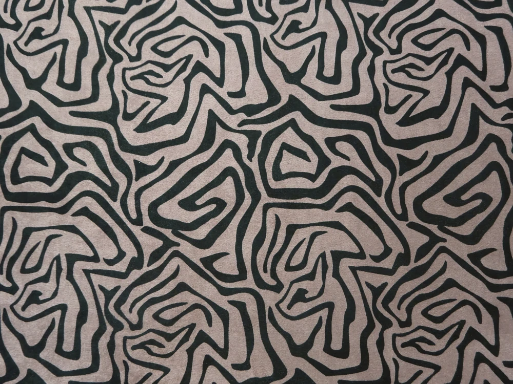 Úplet-imitácia jelenice hnedý "čierny vzor" - zbytok