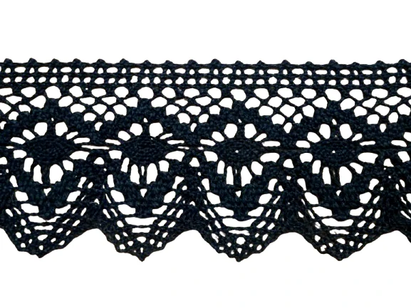 Borta bavlnená čierna "vzorovaná" 