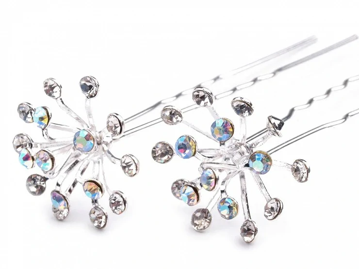 Vlásenka štrasová "kvet" - Ø 20 mm