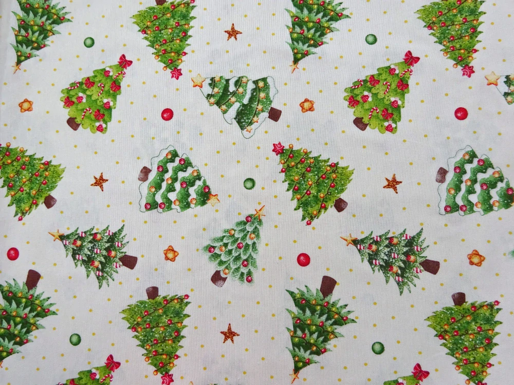 Poťahovka maslová "vianočné stromčeky"