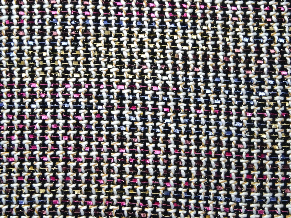 Kostýmovka Chanel čierna "farebné nitky" 