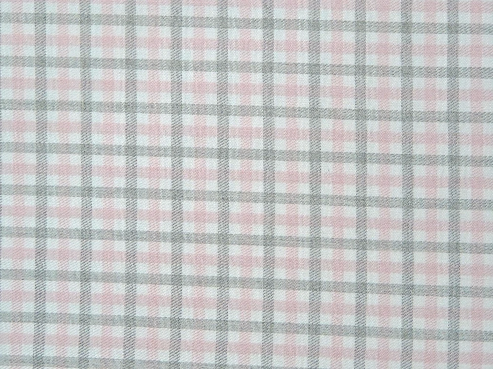 Kostýmovka biela "ružovo-sivé káro" 