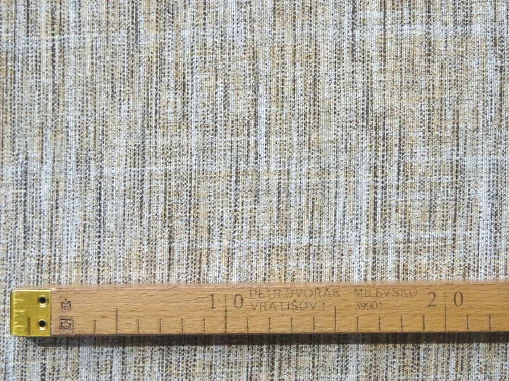 Poťahovka bielo-béžovo-hnedá "žíhaná" 