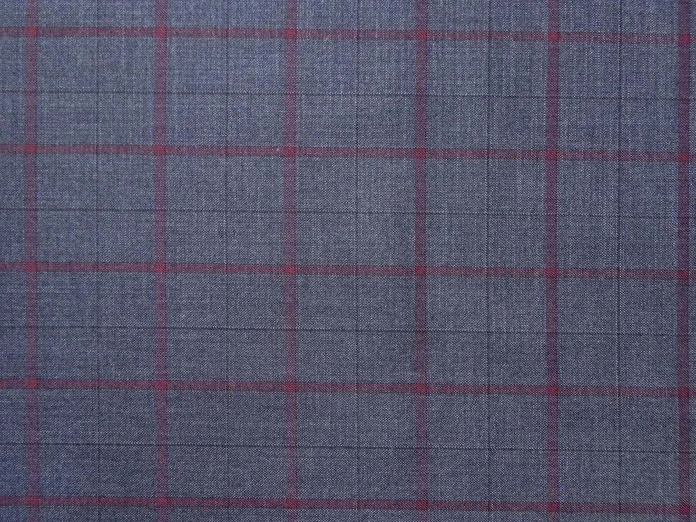 Oblekovka Mário tmavomodrá "vínové káro" 