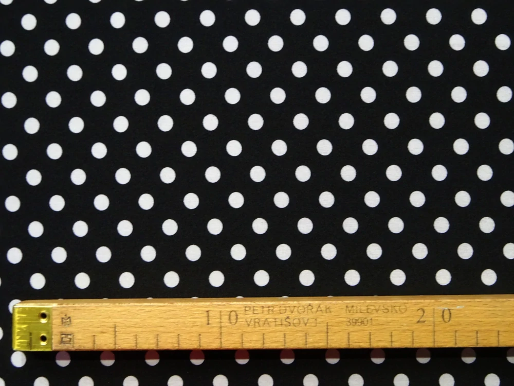 Šatovka s hodvábom čierna "biela bodka" 