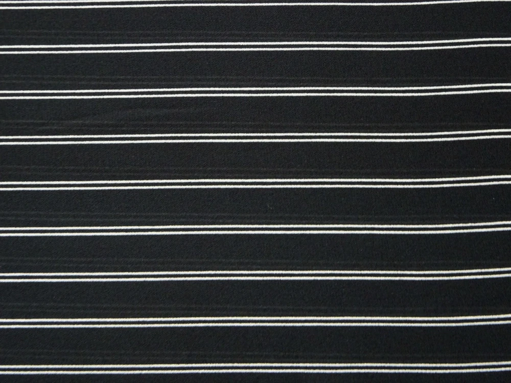 Šifón čierny "biely pásik"