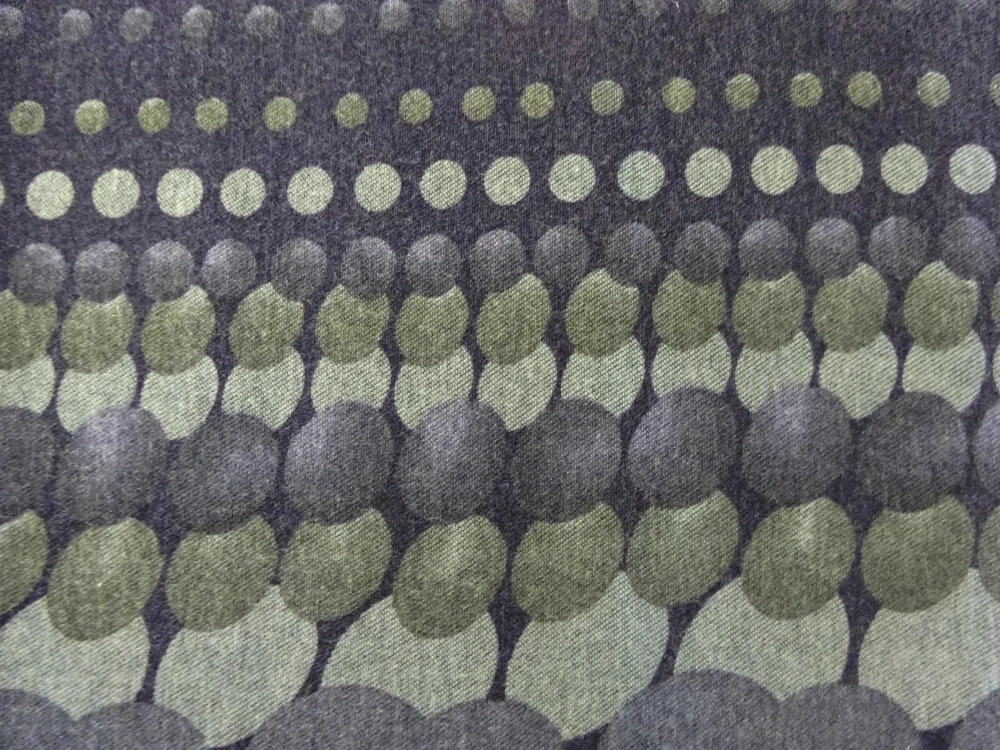 Svetrovina antracitová "zeleno-sivé bodky" - bordúra jednostranná 