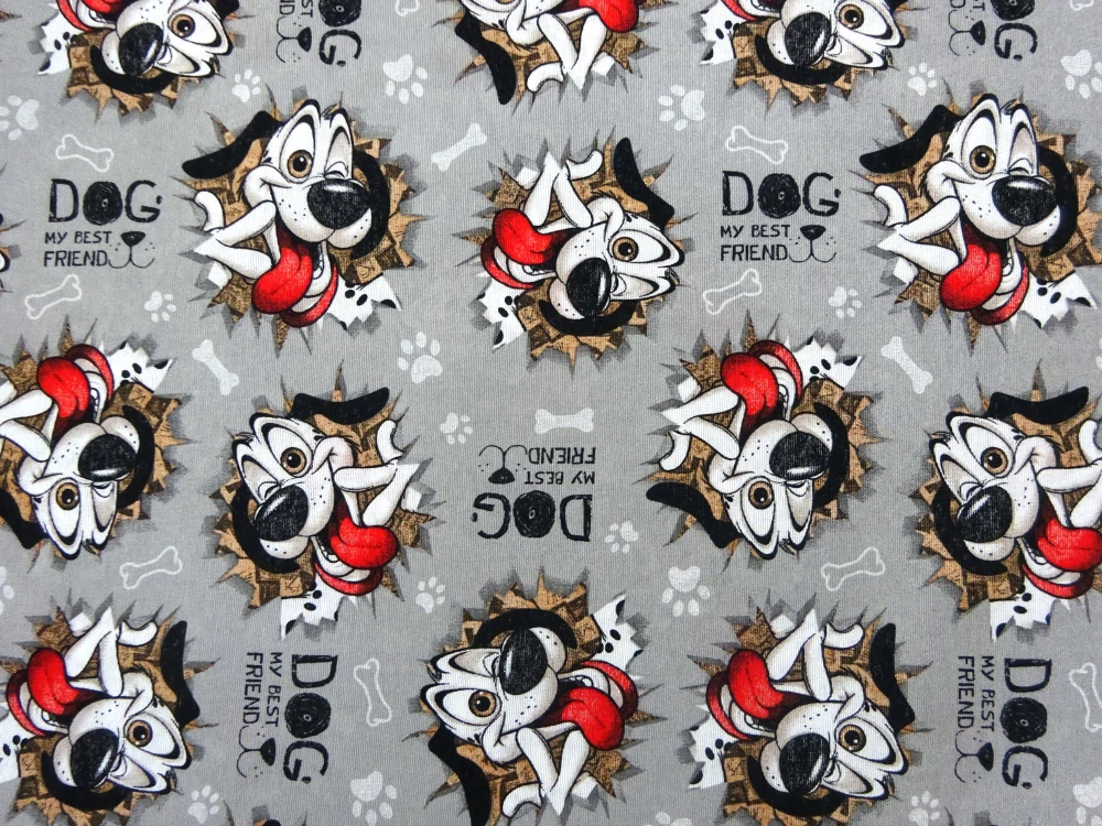 Poťahovka sivá "DOG. MY BEST FRIEND"