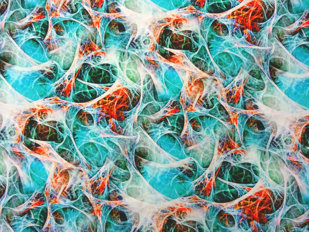 Šatovka zeleno-tyrkysová "abstraktný vzor" 