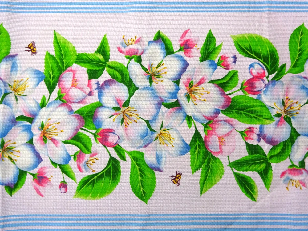 Utierkovina svetloružová "ružovo-modré kvety" 