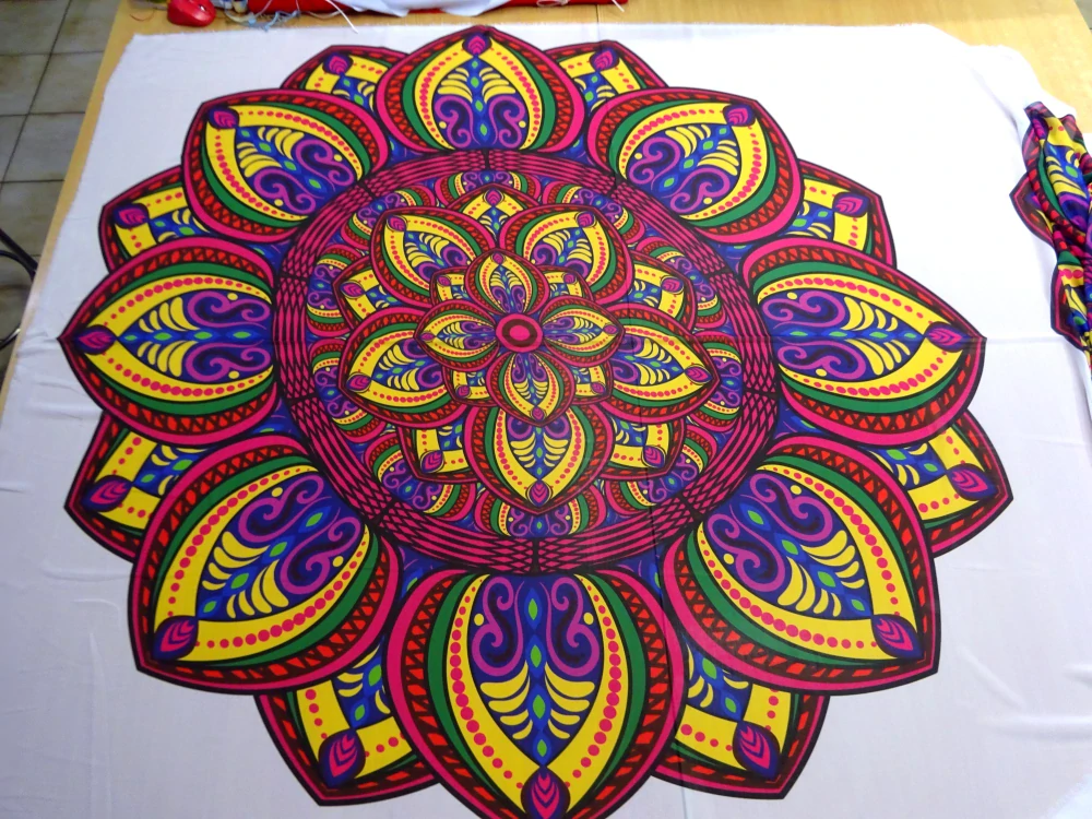 Šifón biely "mandala" - raport