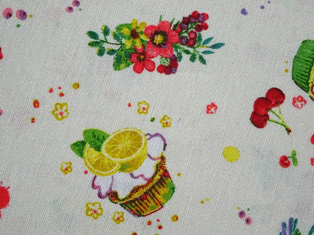 Poťahovka maslová "ovocný muffin, kvety"