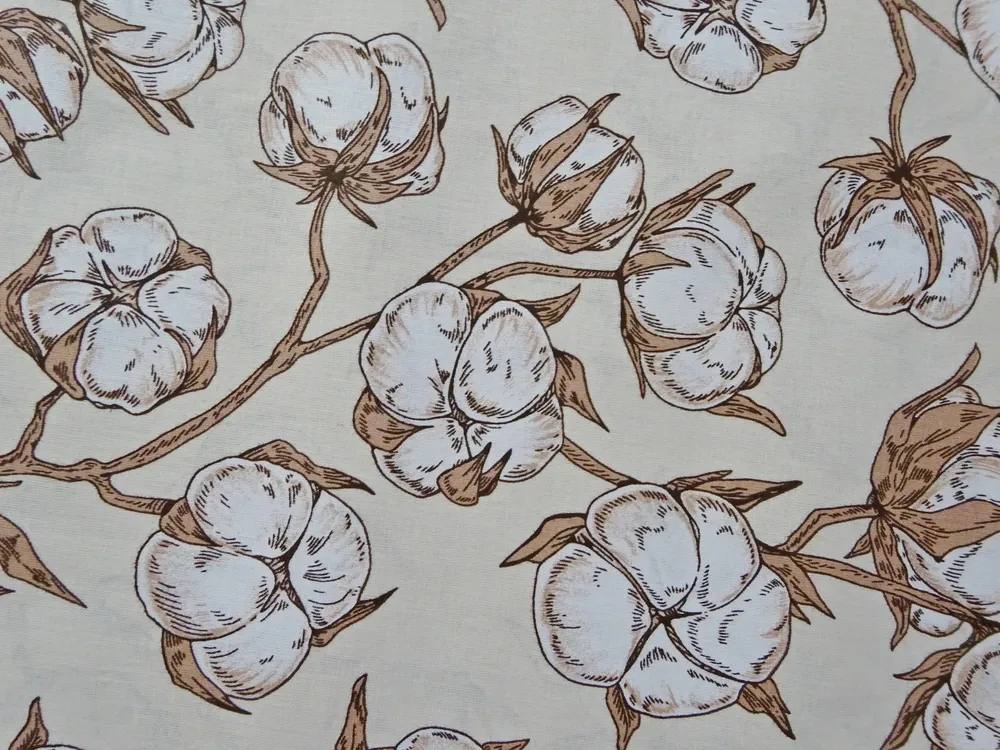 Bavlna svetlobéžová "bielo-hnedá bavlna"