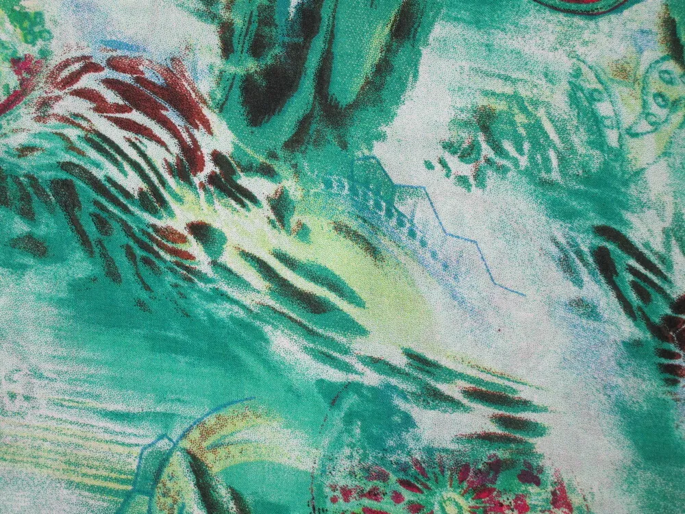 Šatovka zeleno-modrá "mandala" 