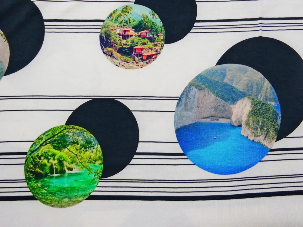 Úplet smotanový "fotky v kruhu" - Taliansko