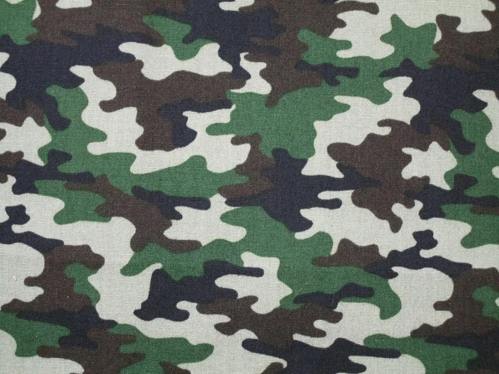 Bavlna zeleno-hnedo-čierna "maskáč"