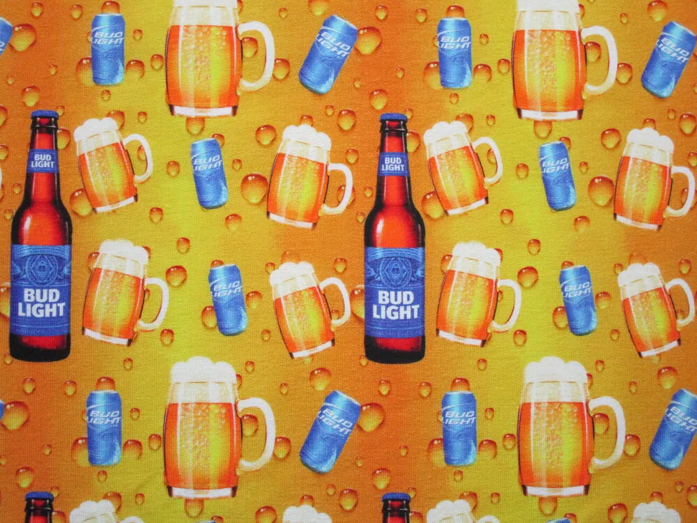 Teplákovina žlto-pomarančová "pivo" - digitálna tlač