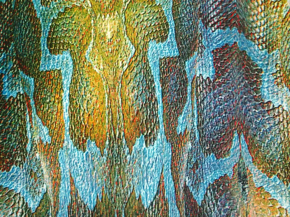 Úplet zeleno-modrý "hadí vzor"