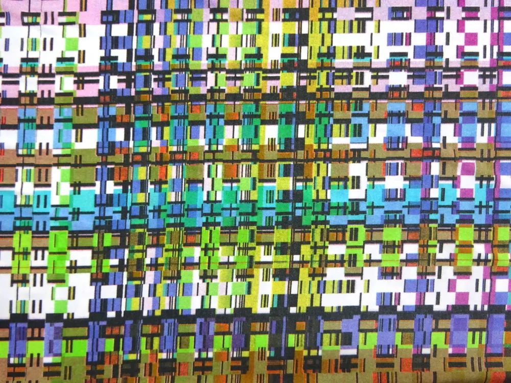 Úplet biely "farebný geometrické tvary"