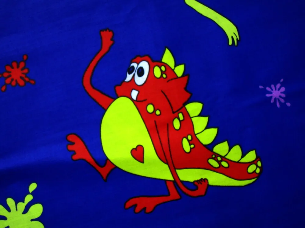 Bavlna modrá "morské príšerky" 