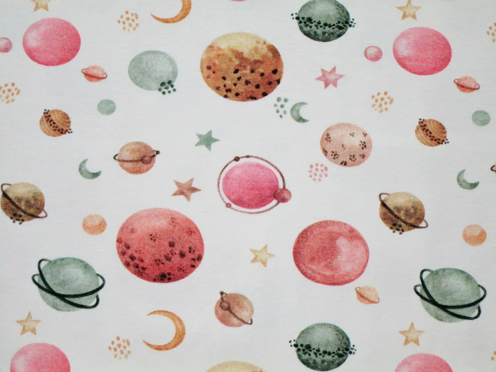 Úplet smotanový "planéty, hviezdičky" 