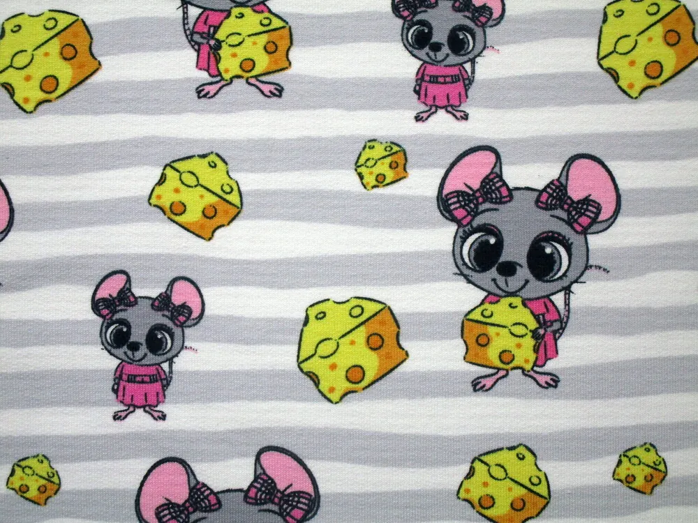 Teplákovina smotanovo-sivá "myška so syrom"