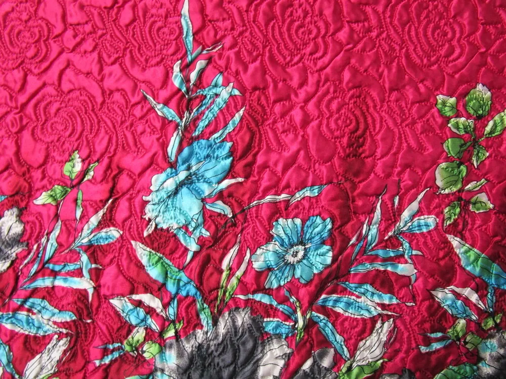 Bundovina prošev malinovo-červená "kvety" 