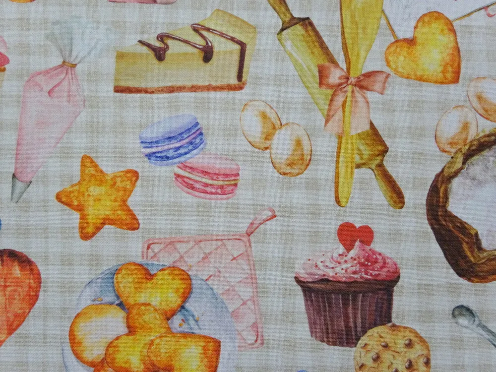 Poťahovka bielo-béžová "pečenie" 