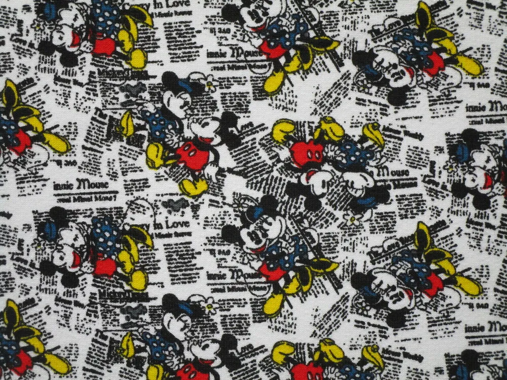 Teplákovina biela "Mickey a Minie" 
