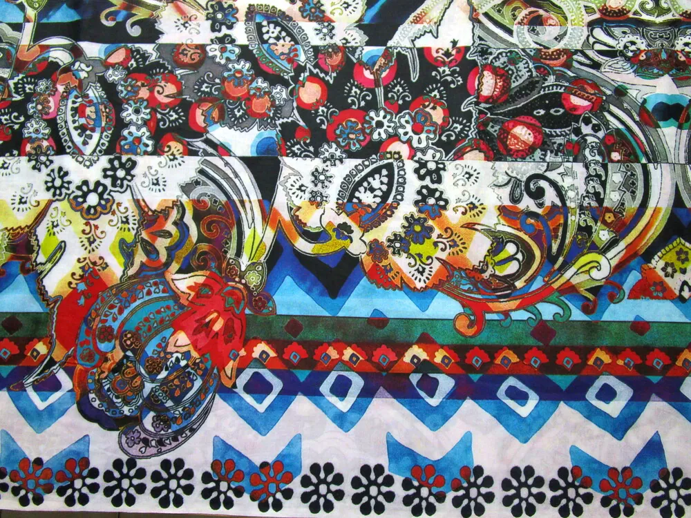 Bavlna farebná "rôzne vzory"