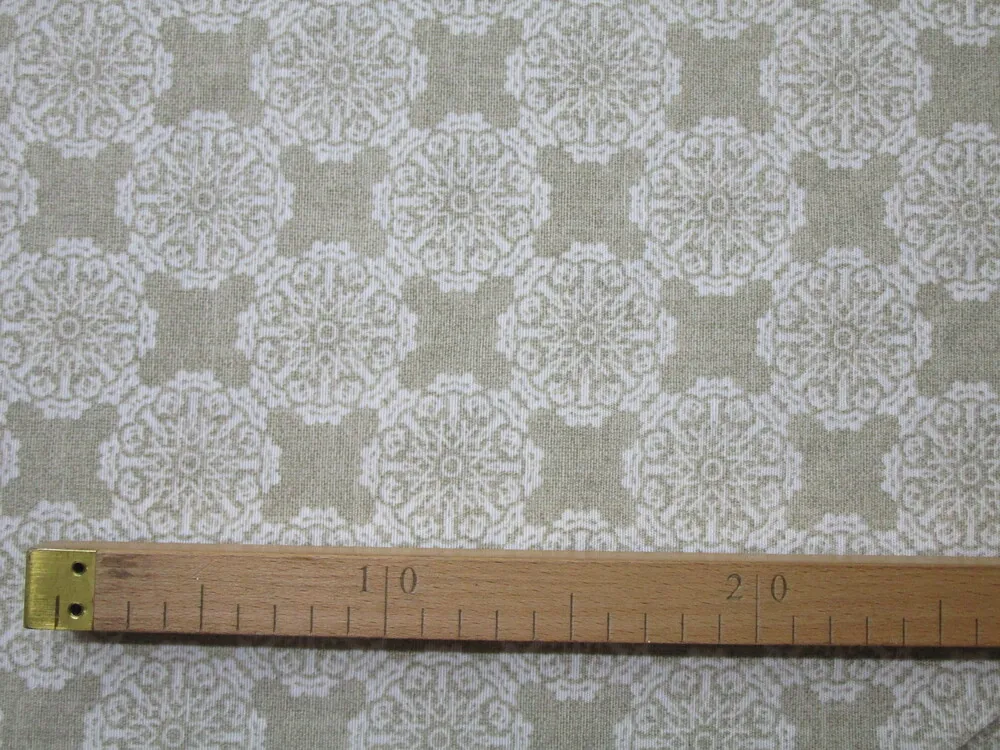 Poťahovka prírodná "biela mandala" - šírka 276 cm
