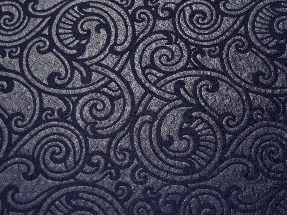 Úplet Bormio tmavomodrý "spirale"