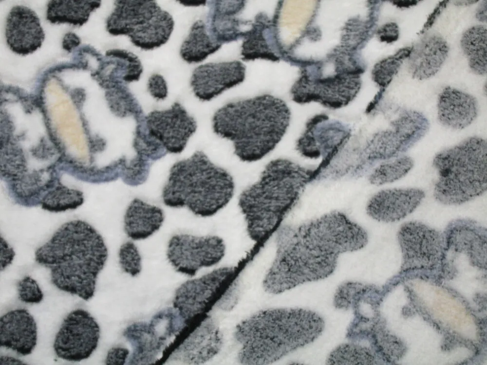 Fleece biely "kravičky"