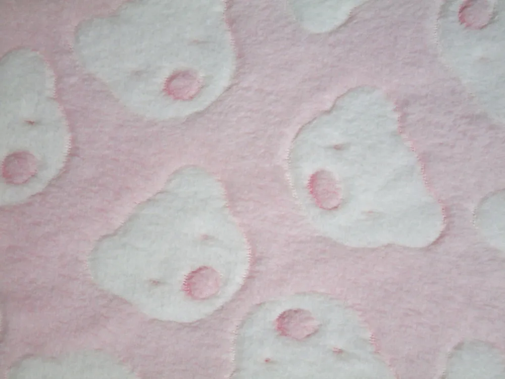 Fleece ružový "smotanový macko"