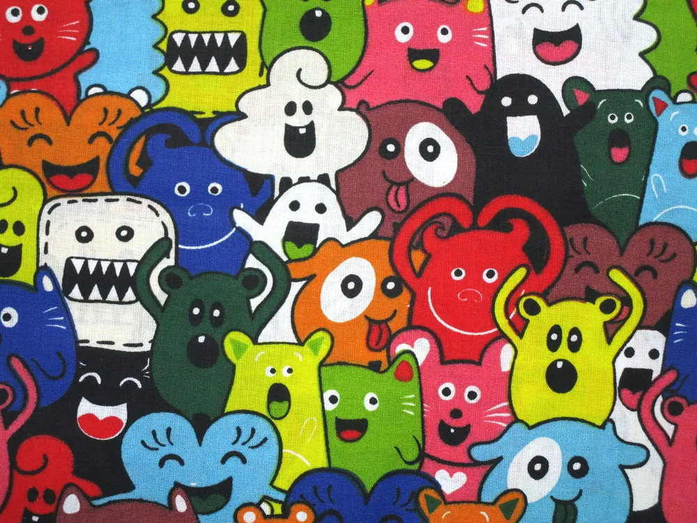 Bavlna farebná "príšerky" 