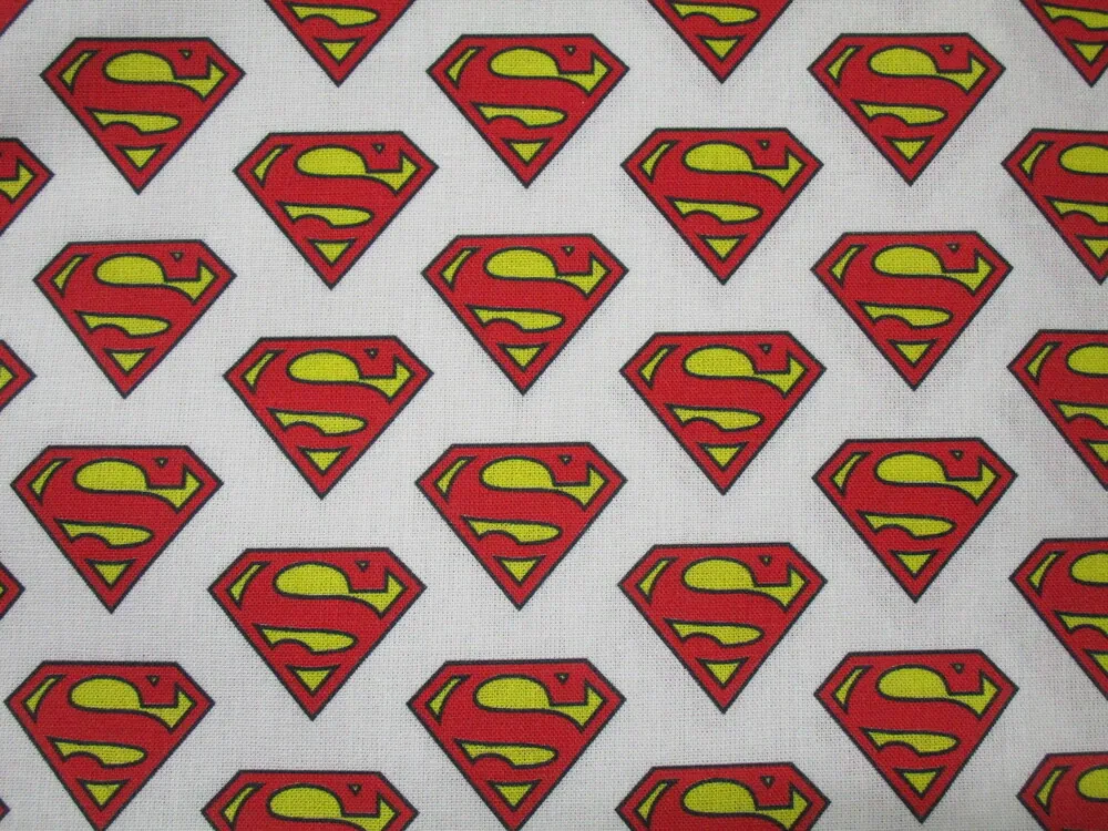 Bavlna biela "SUPERMAN" - licencovaná 