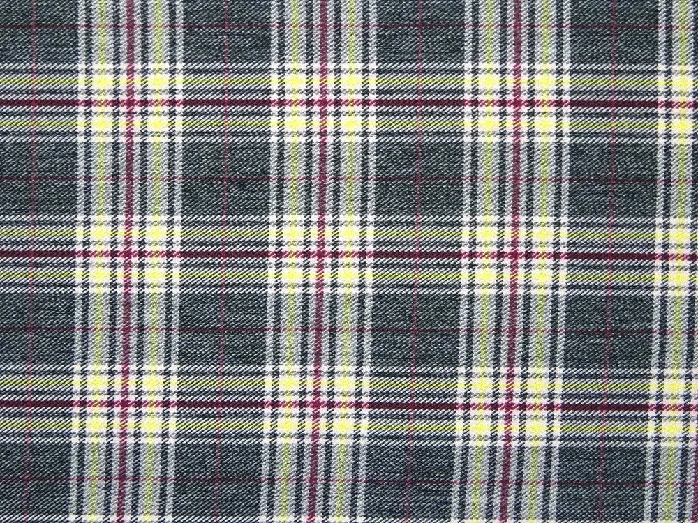 Kostýmovka sivá "žlto-béžovo-vínové káro"