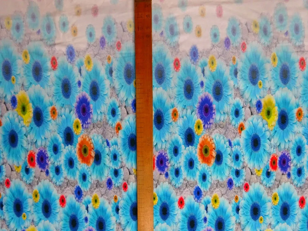 Úplet bielo-modrý "kvety" - bordúra 