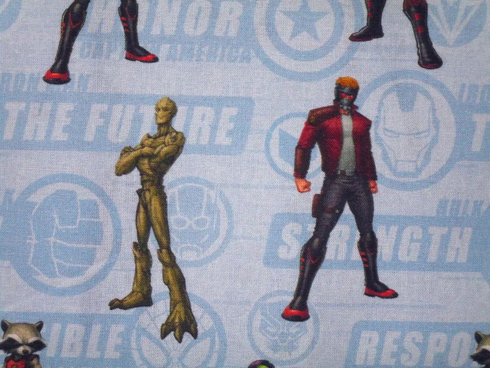 Bavlna modrá "strážcovia galaxie" - licencovaná