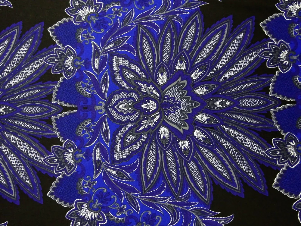 Úplet "sivo-modrý ornament" - raport 