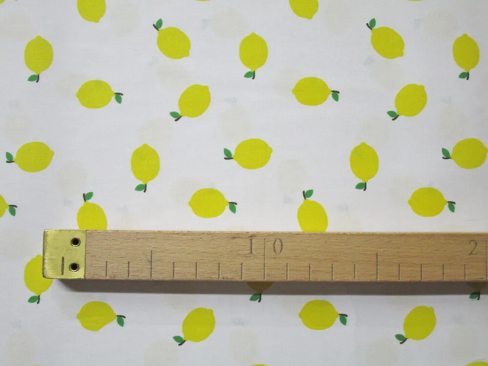 Bavlna biela "žltý citrón" 