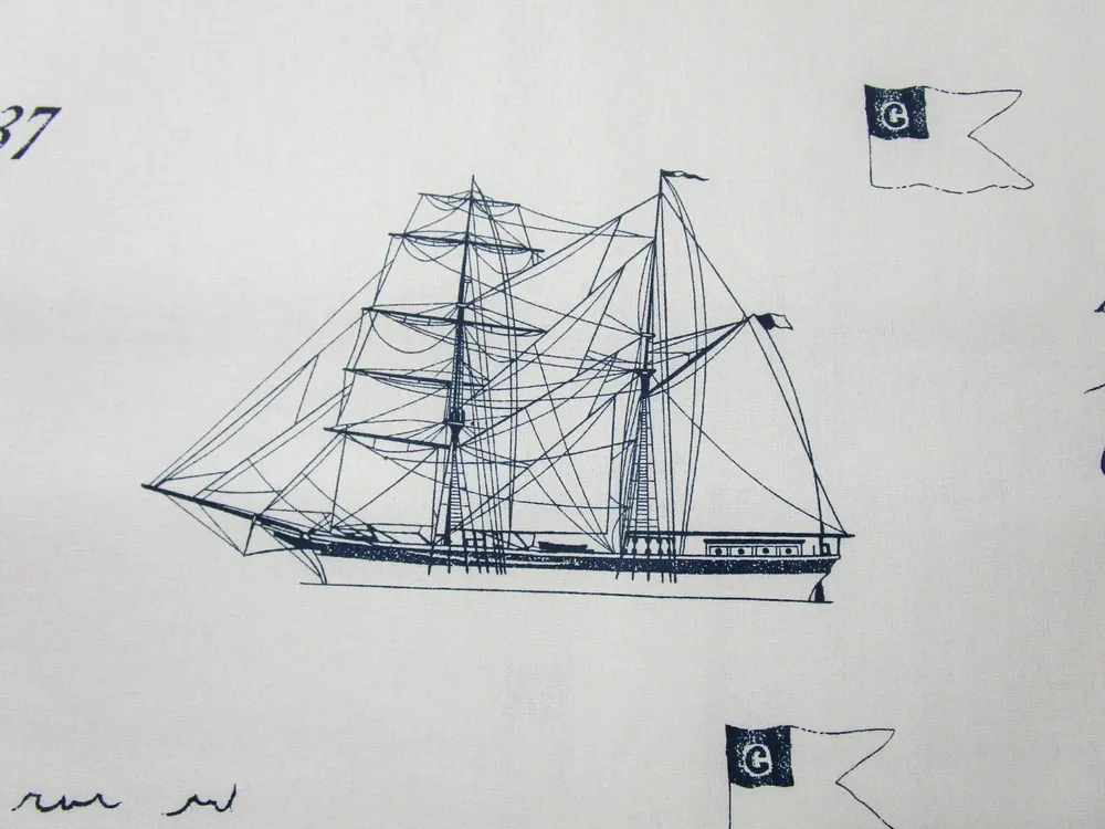 Bavlna maslová "tmavomodrá plachetnica"