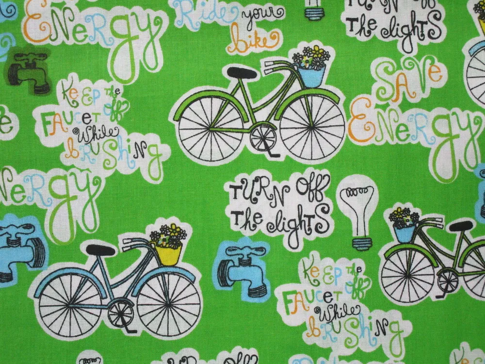 Bavlna zelená "save energy"