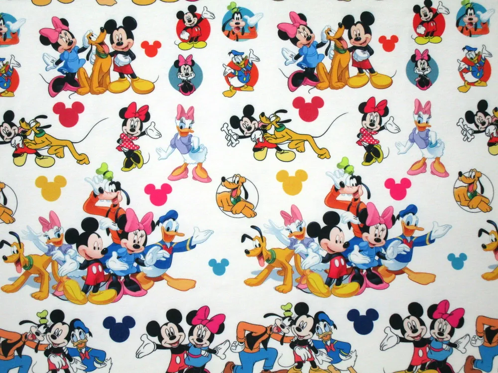 Teplákovina svetlomaslová "Mickey, Minie, Pluto"