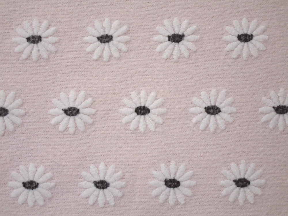 Svetrovina svetloružová "plastické kvety"