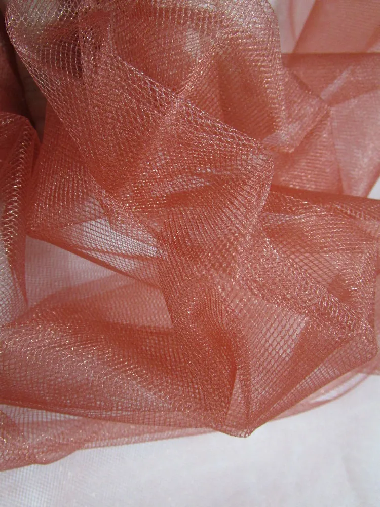 Tyl shining "tehlový"